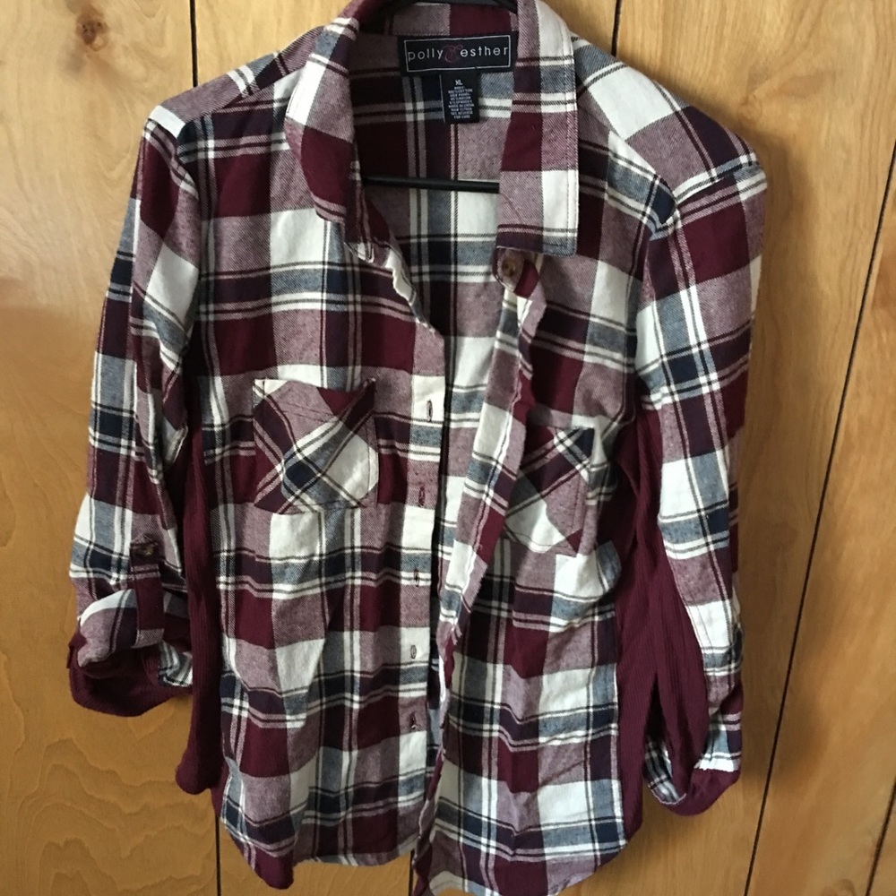 Purple and Blue Plaid Shirt